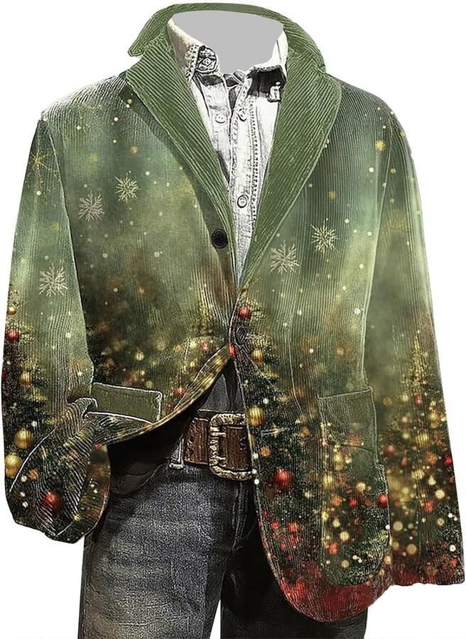 Elegante feestjas van bedrukt corduroy ideaal voor avonden. Uniek design comfortabele pasvorm perfect voor feesten en vergaderingen. Elegante winteroutfit