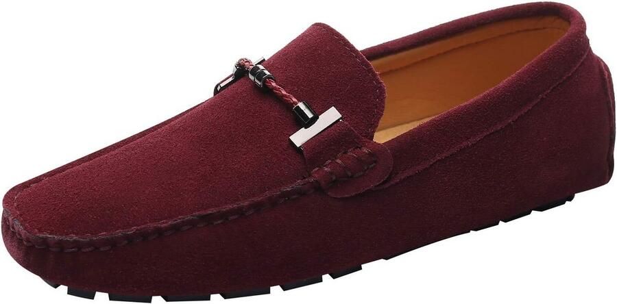 Elegante Heren Loafers met Gesp Suède Comfortabele Instappers