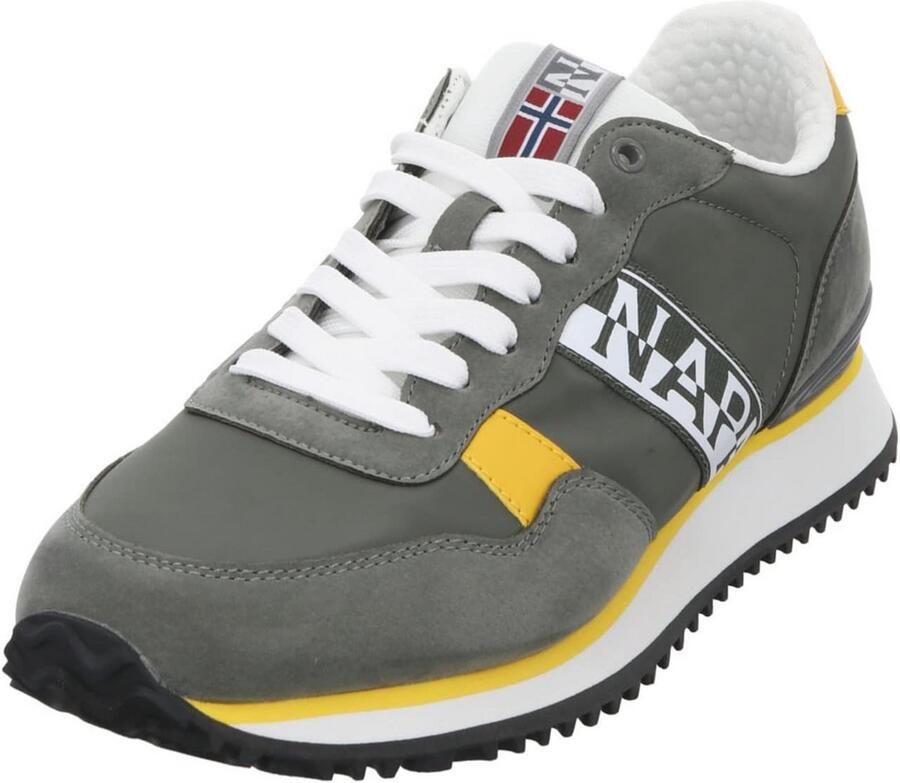 Elegante heren sneakers in wit beige bruin Lichte en comfortabele veterschoenen