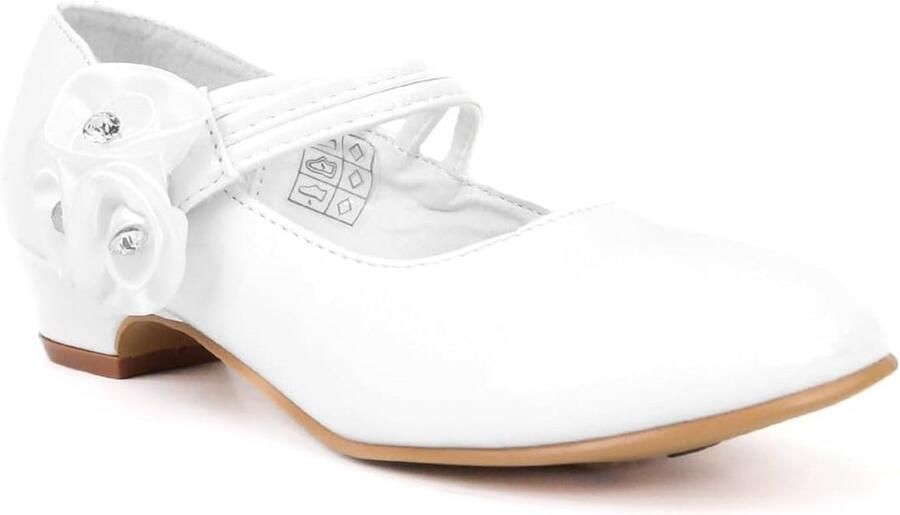 Elegante lakschoenen met lage hak voor meisjes wit en ivoor