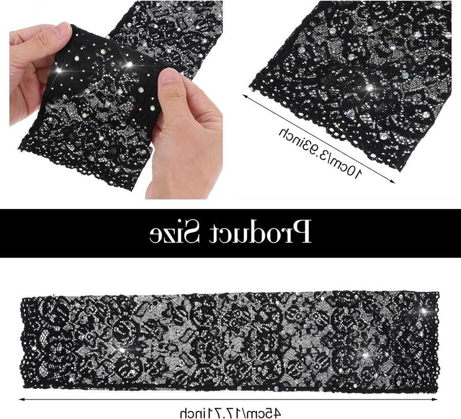 Elegante Lange Laarzen met Strass en Kant voor Bruiloften Feestjes en Halloween
