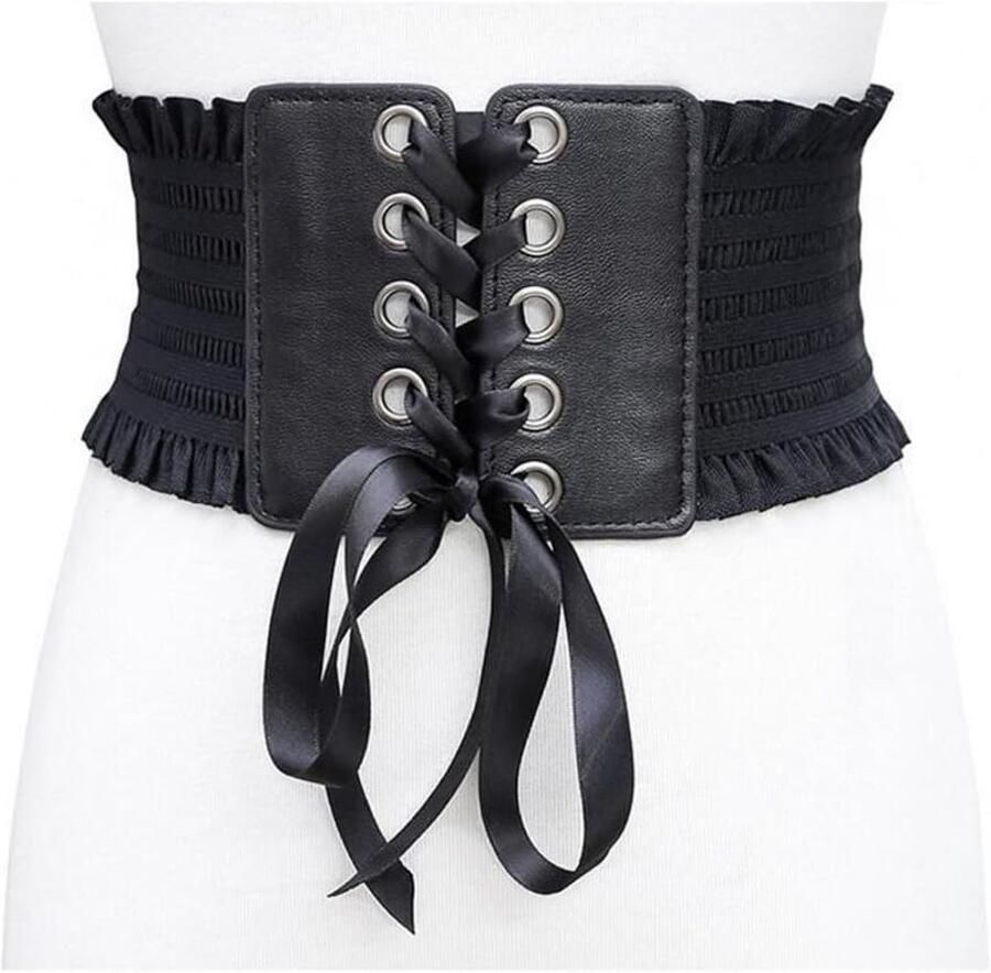 Elegante Leren Laarzen met Veters voor Dames Ideaal voor Mode Comfort en Stijl Zwart One Size