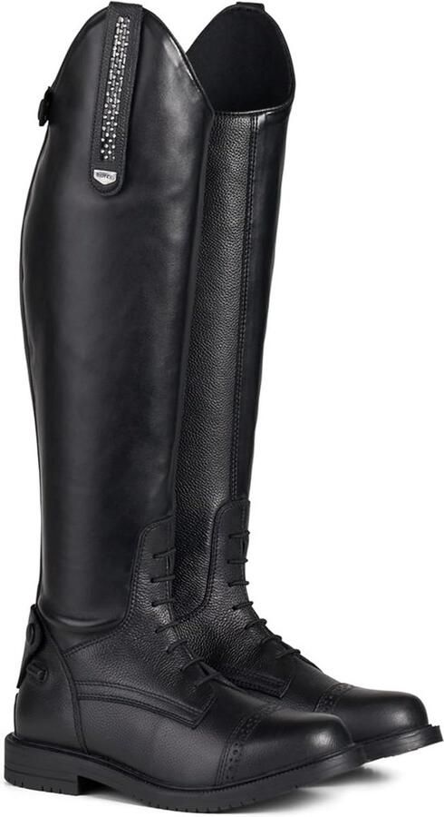 Elegante Rijlaarzen Dames Zwart met Afneembare Rand Perfect voor Dressuur en Springen