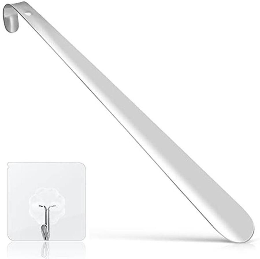 Elegante roestvrijstalen schoenlepel met ergonomisch ontwerp ideaal voor elke schoen