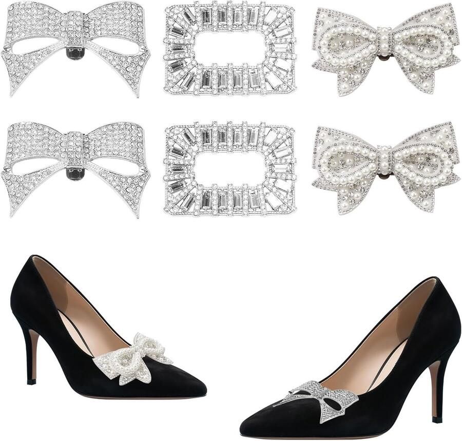 Elegante Schoenclips met Strass 3 Paar Detachable Charm Clips voor Sneakers en Hakken Sieraden Decoratie voor Dames