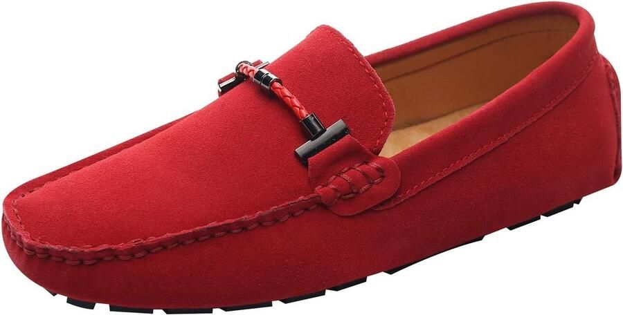Elegante Suède Heren Loafers met Gesp voor Rijden en Casual Gebruik