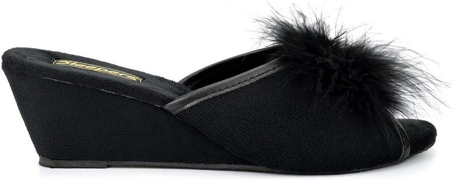 Elegante Velours Muiltjes met Sleehak voor Dames