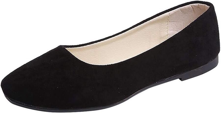 Elegante witte dames ballerinaschoenen platte slip-on pumps voor comfortabel dagelijks dragen