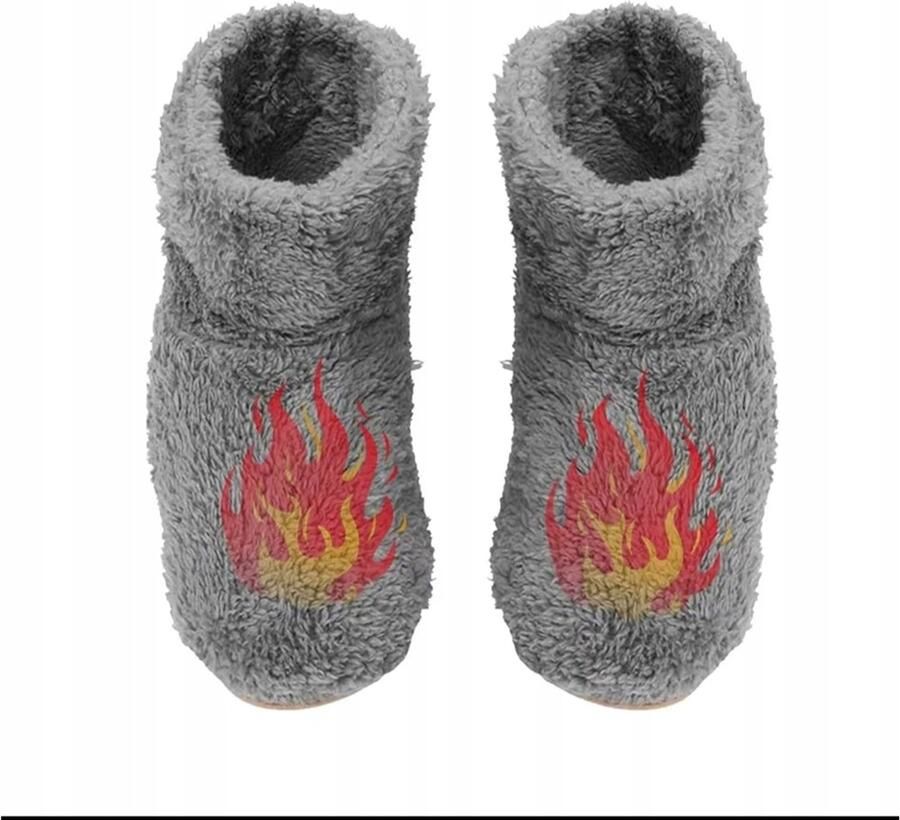 Elektrisch Verwarmde Pantoffels voor Dames USB Oplaadbaar Grijs