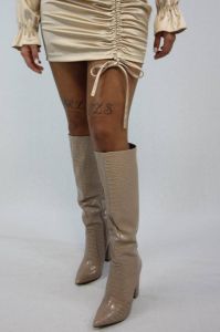 Eliza Croco Boots Khaki
