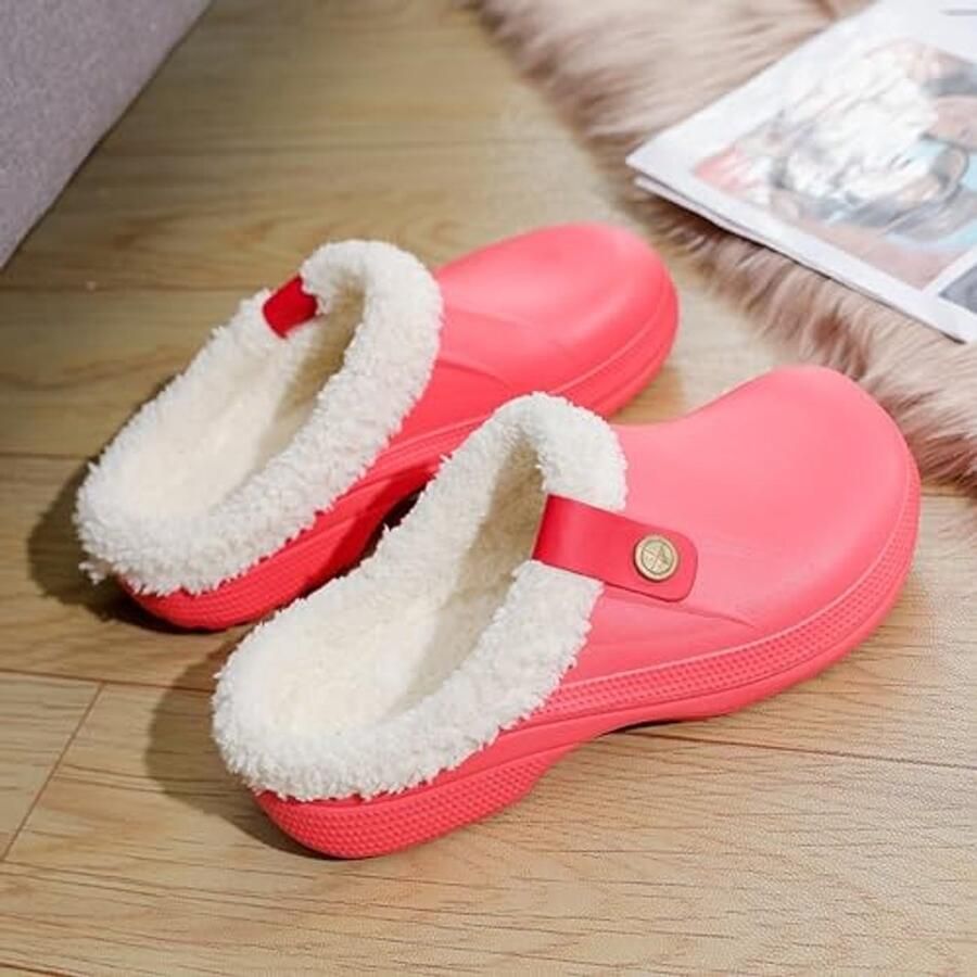 Elzusha Clogs voor nen en Warme winterslippers met faux fur - Foto 1