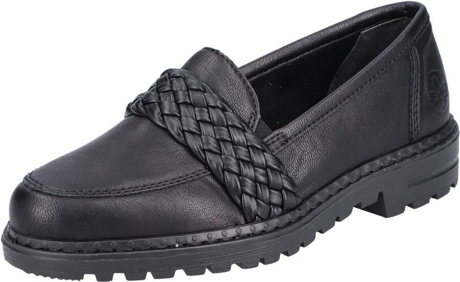 Elzusha Dames Loafers Plat Zwart - Foto 1