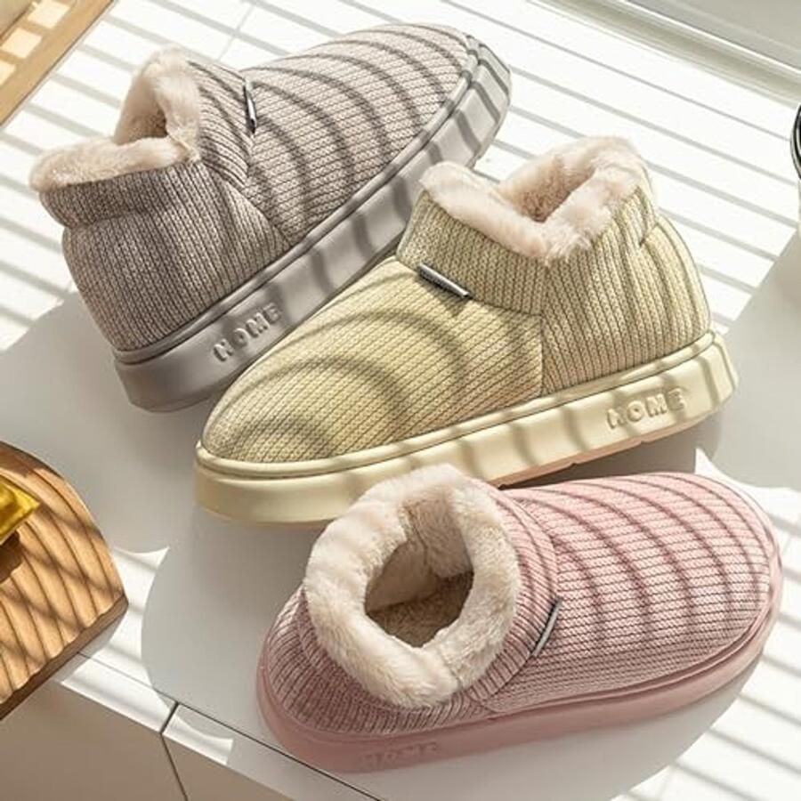 Elzusha Fluffy Slippers voor Dames Lichtgewicht en warm