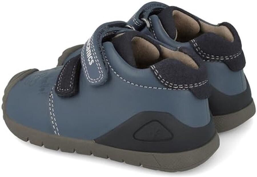 Elzusha Oxford Boots voor Jongens Blauwe Lederen Schoenen met Cartoonprint