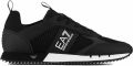 Emporio Ar i EA7 Logo Sneakers met Treklipje en Merk Binnenzool Black - Zwart