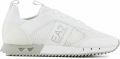 Emporio Armani EA7 Witte Zilveren Mesh Sneaker Unisex Hardloopschoenen White Heren - Wit