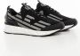 Emporio Armani EA7 Unisex Sneaker Hardlopen Training Mesh Rubber Zwart Zilver Black Heren - Thumbnail 5
