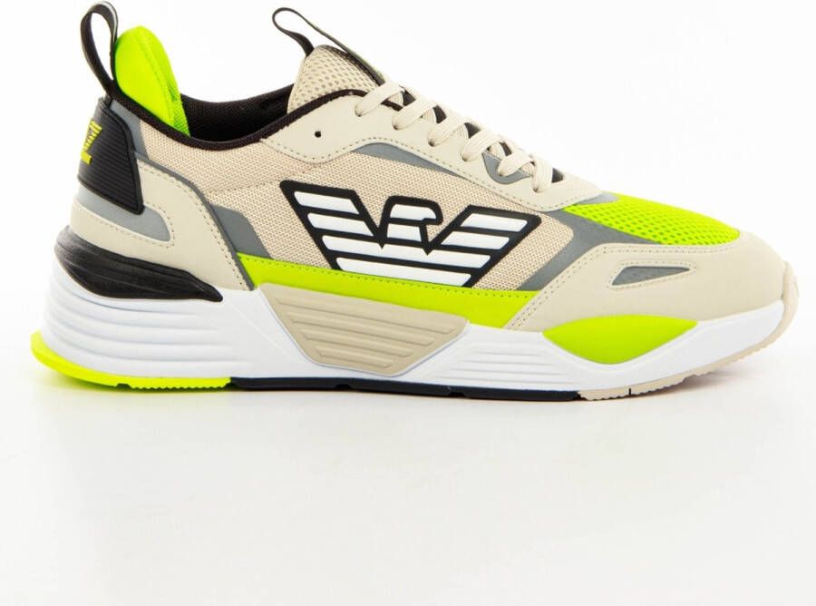 Emporio Armani EA7 Lage Top Hardloopschoenen Beige Limoen Multicolor Heren