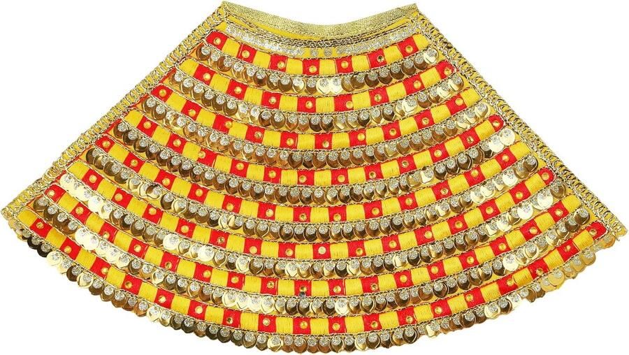Enkele Laxmi Durga Devi MATA Jurk poshak vastra Cloth lehanga Chunari Pooja Item voor Idol Standbeelden voor Indiaas Traditioneel Festival ((rood)