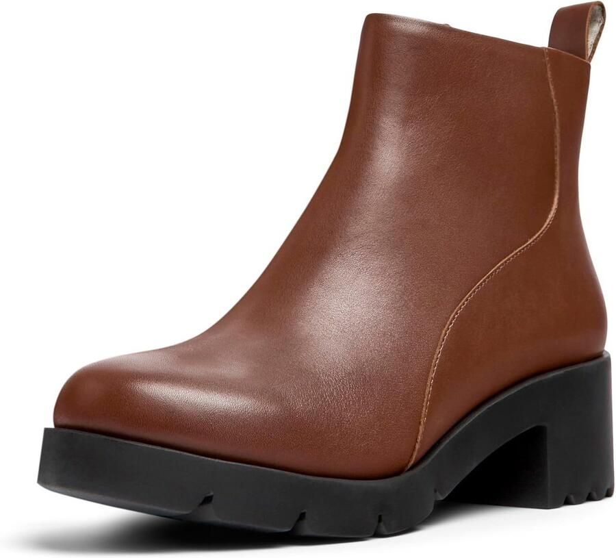 Enkellaars Dames Winterlaarzen Lage Hak Lichtgewicht en Flexibel