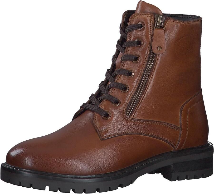 Enkellaarsje van Leer met Platte Zool en Subtiele Details