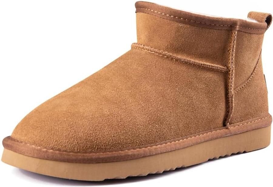 Enkellaarsjes cognac bruin Dames