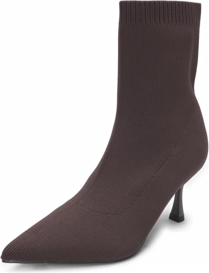Enkellaarsjes voor dames met hak van pull-on