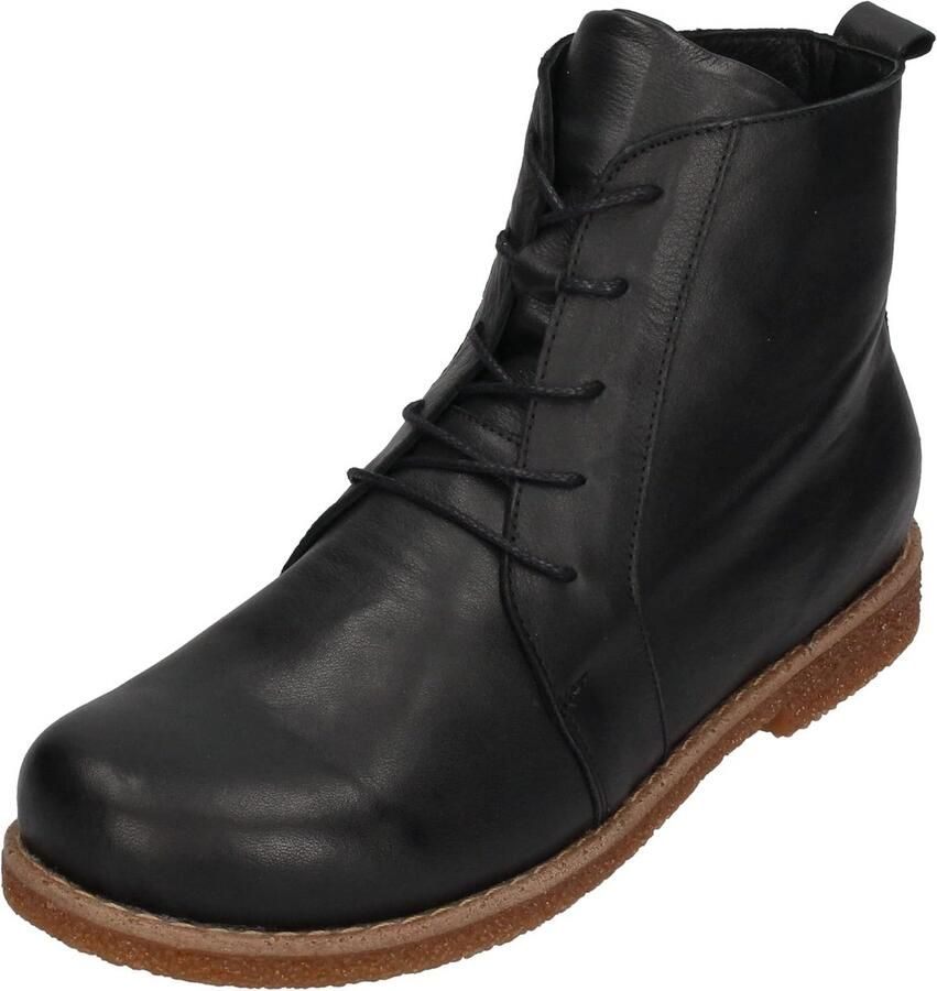 Enkellaarzen Dames Leer Comfortabele Laarsjes met Lage Hak