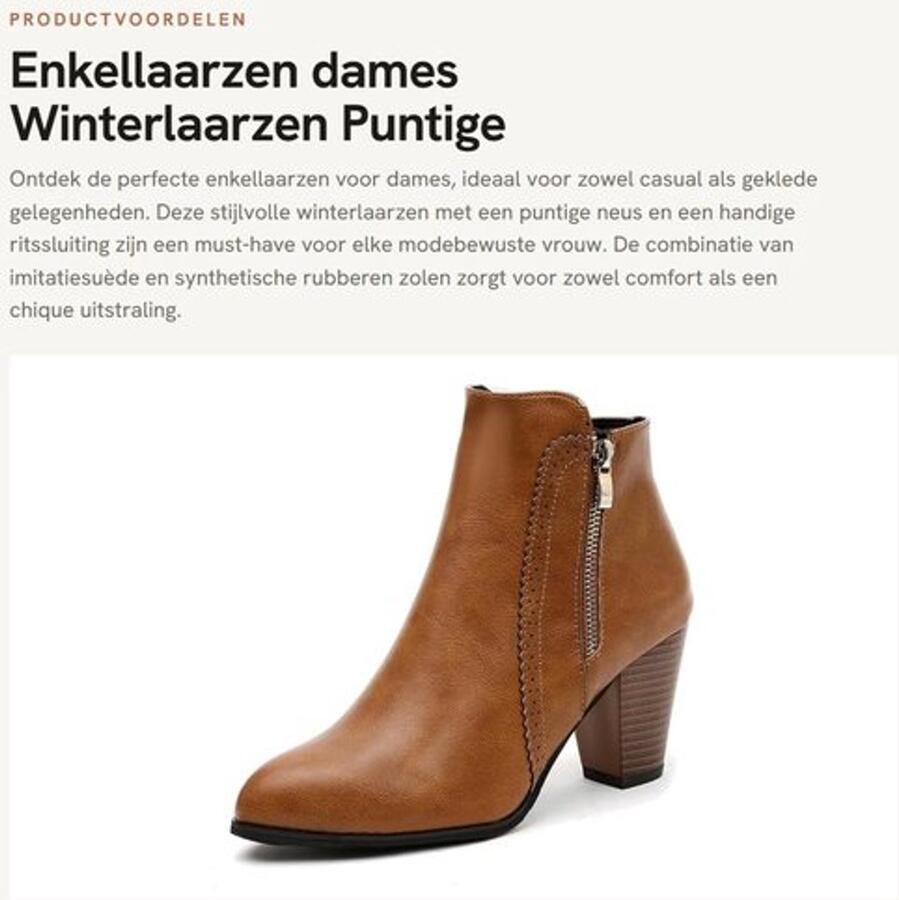 Enkellaarzen met puntige neus Ritsluiting Lage hak Casual gekleed Imitatiesuède Synthetische rubberen zolen Laarzen