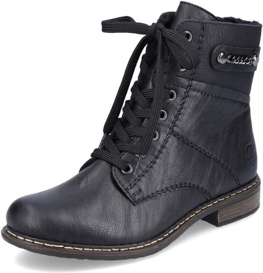 Enkellaarzen voor Vrouwen met Vetersluiting Comfortabele Lederen Ankle Boots