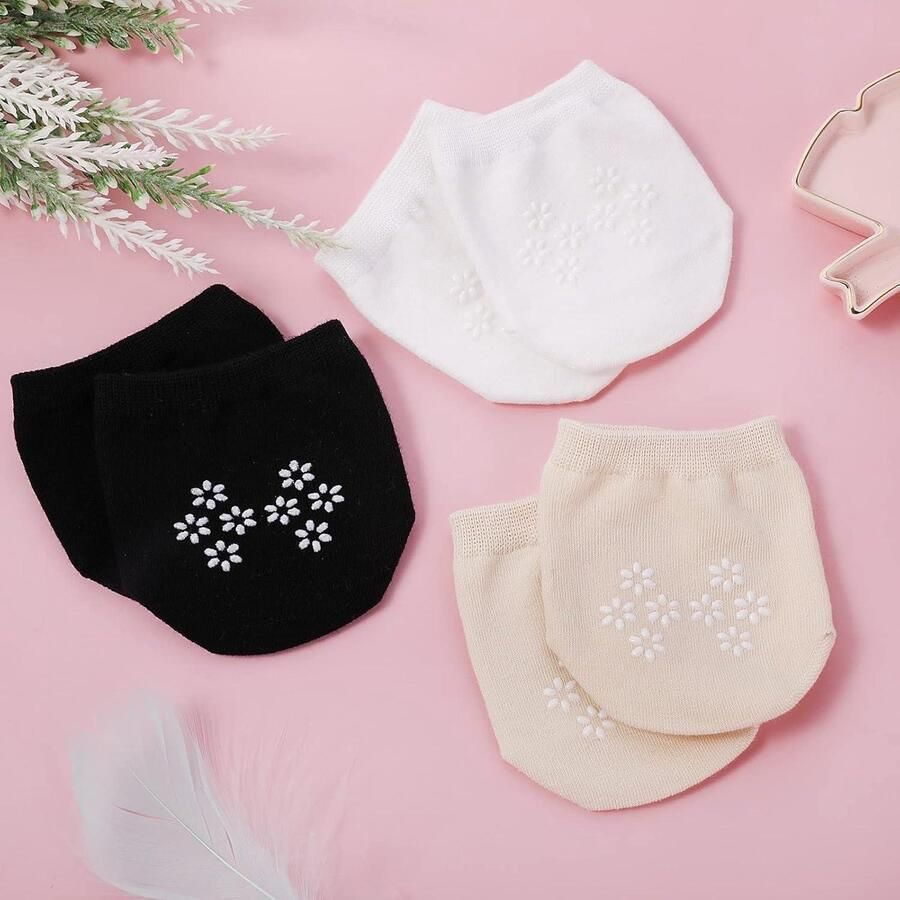 Enkelsokken Teentoppen Halfnaadloos Kant Onzichtbaar Voering Platte schoenen Pumps Dames Zwart