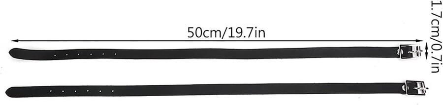 Enkelvoudige laagsporenriempjes Sporenriempjes Western Verstelbaar en zwart Western rijleder Horizons Geschikt voor laarzen