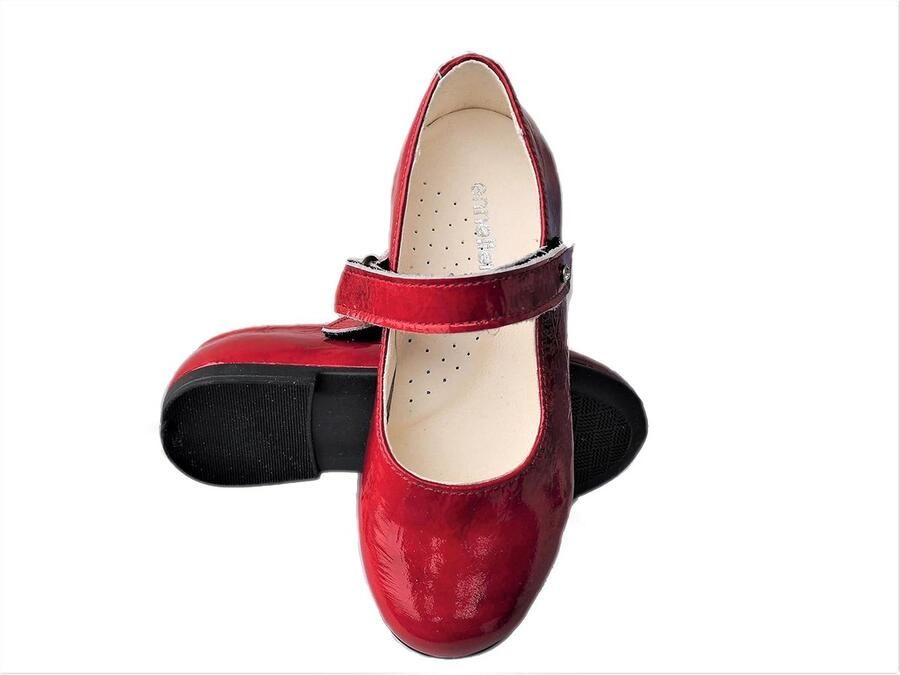 Ennellemoo Made in EU Molly-red lack ballerina's meisjes 29 EU Weit