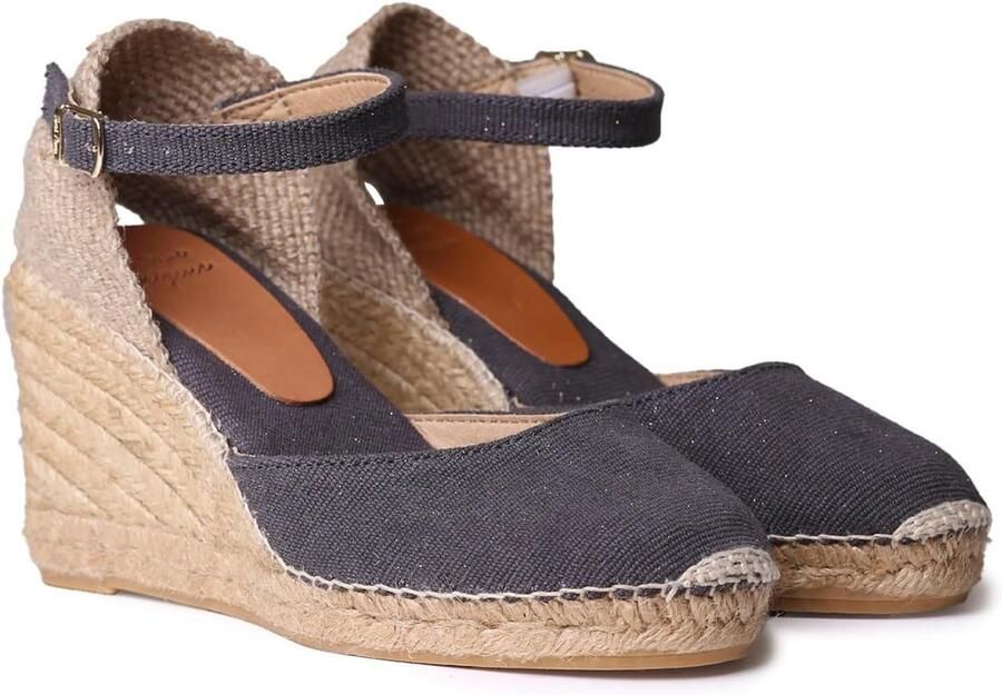 Espadrille Sleehak Sandalen Dames Zomerse Outfits Handgestikt Jute Hakhoogte Eff en Kleuren
