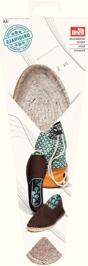 Espadrille Zolen Handgemaakte Zolen Zelf Schoenen Maken Waterafstotende Coating Natuurlijk