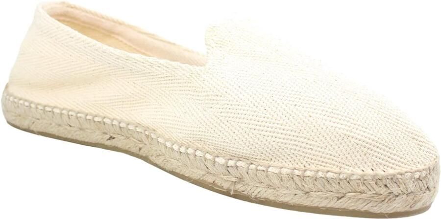 Espadrilles canvas spike met zool van jute en rubber Beige