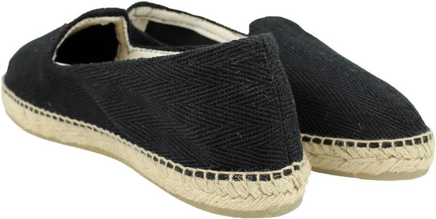 Espadrilles linnen met jute en rubberen zool Blanco Y Gris