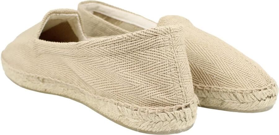 Espadrilles linnen met jute en rubberen zool Zand