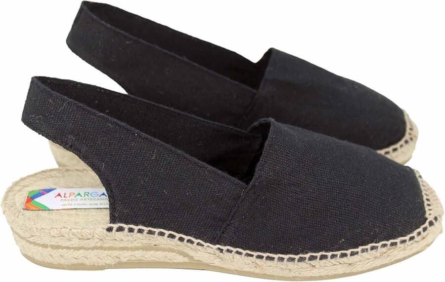 Espadrilles met lage sleehak handgemaakt in Spanje