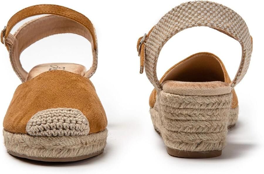 Espadrilles sandalen dames wedge hak verstelbare hak comfortabele sluiting ShopVlot