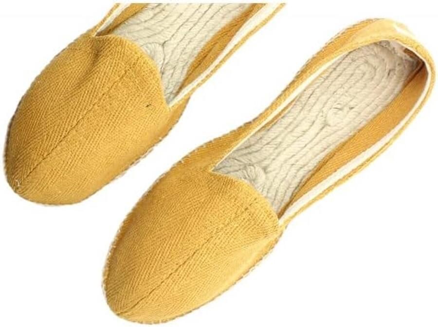 Espadrilles van canvas met visgraatpatroon handgemaakt in Spanje