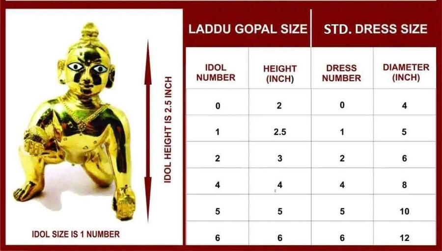 ESplanade Ladoo Gopal Poshak Winter God Dress Krishna Ki Garam Poshaak Bhagwaan Dev Vastra (Set of 6)
