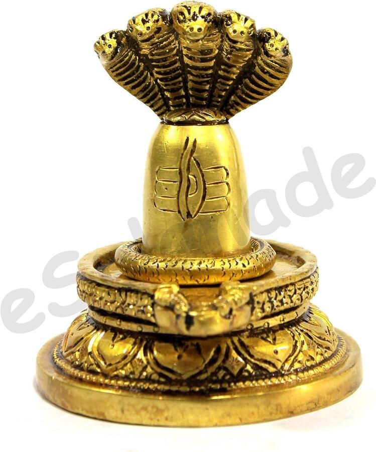 ESplanade Messing Shivling met Sheshnag Shiva Lingam Shiv Ling Idol Murti Natraj (Lingam)