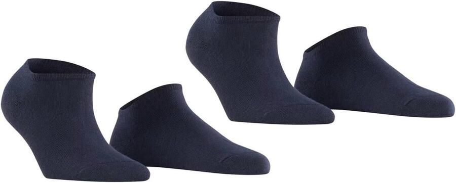 ESPRIT Women Uni 2-Pack Sneaker Socks admend cotton reinforced women's sneaker socks an all-rounder short durable wear-resistant skin-friendly plain Multipack 2 Pairs