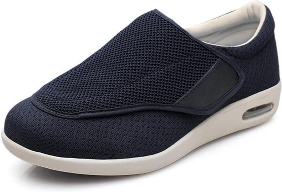 Extra Brede Comfort Schoenen met Traagschuim Verstelbaar voor Diabetici Oedeem en Platte Voeten