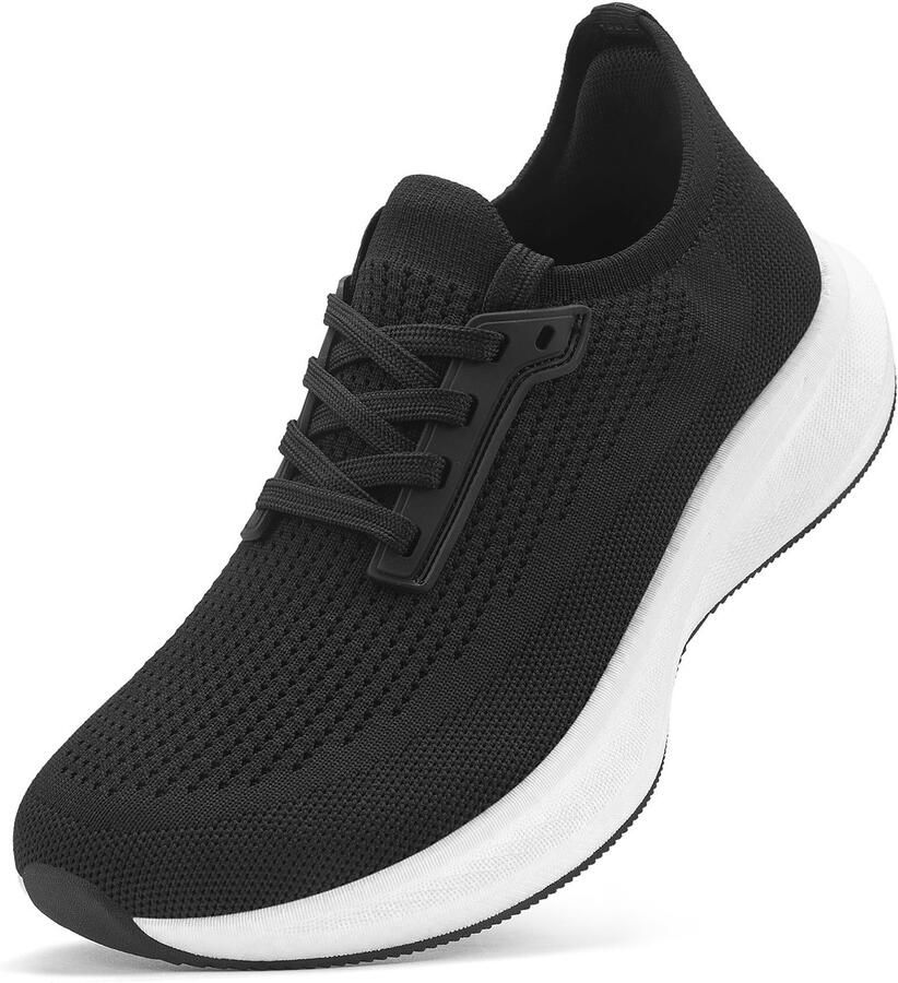 Extra brede hardloopschoenen voor heren gevoerde ondersteunende blotevoetenwandelschoenen lichte ademende sneakers met brede teenbox