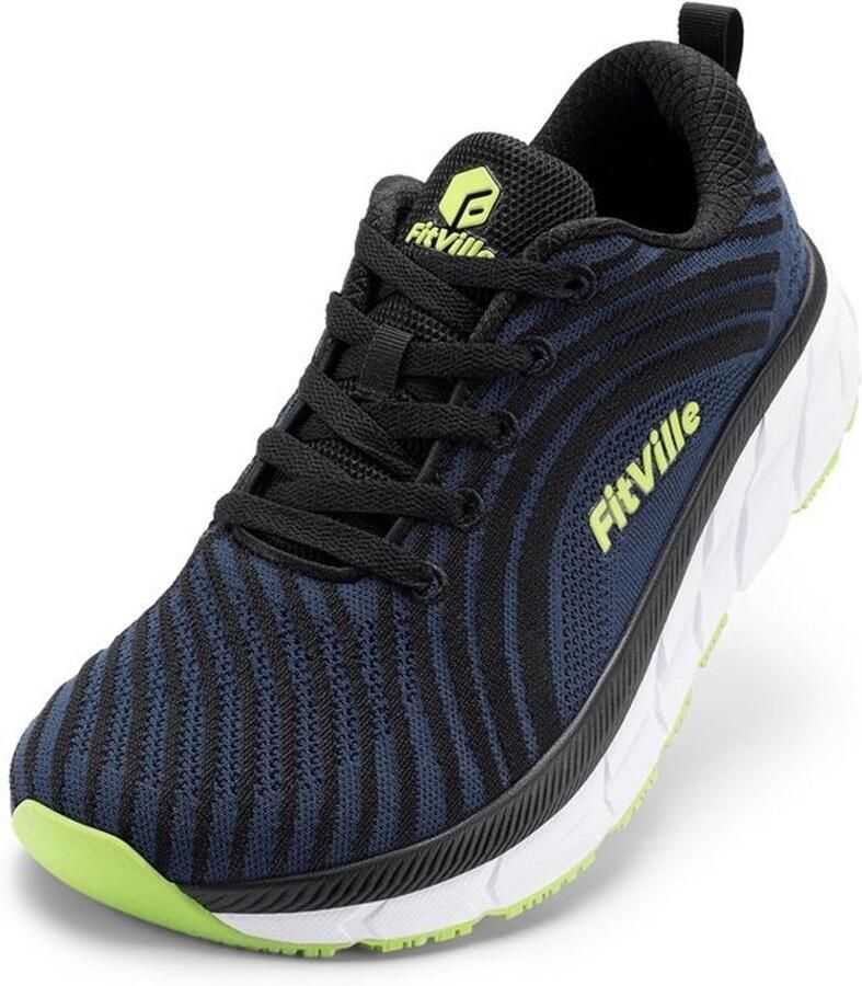 Extra Brede Heren Hardloopschoenen Lichtgewicht Gevoerde Sportschoenen voor Joggen en Fitness