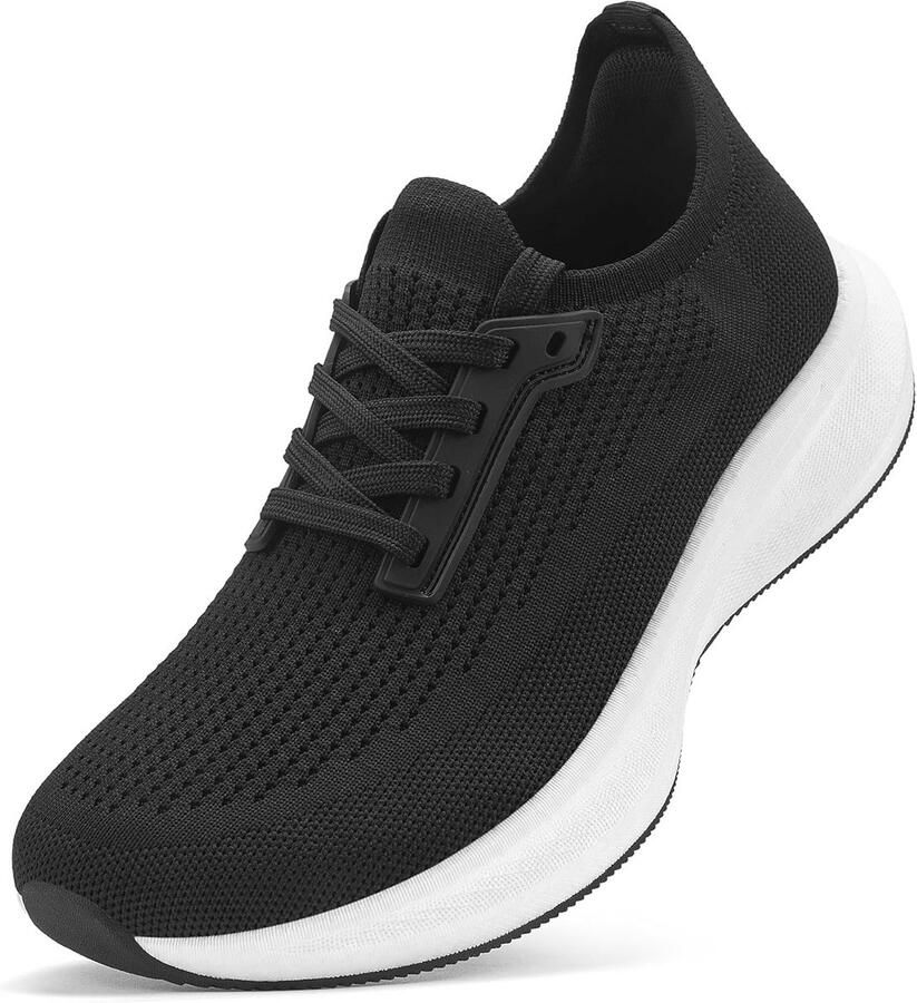 Extra Brede Heren Hardloopschoenen met Ondersteuning Lichtgewicht en Ademend