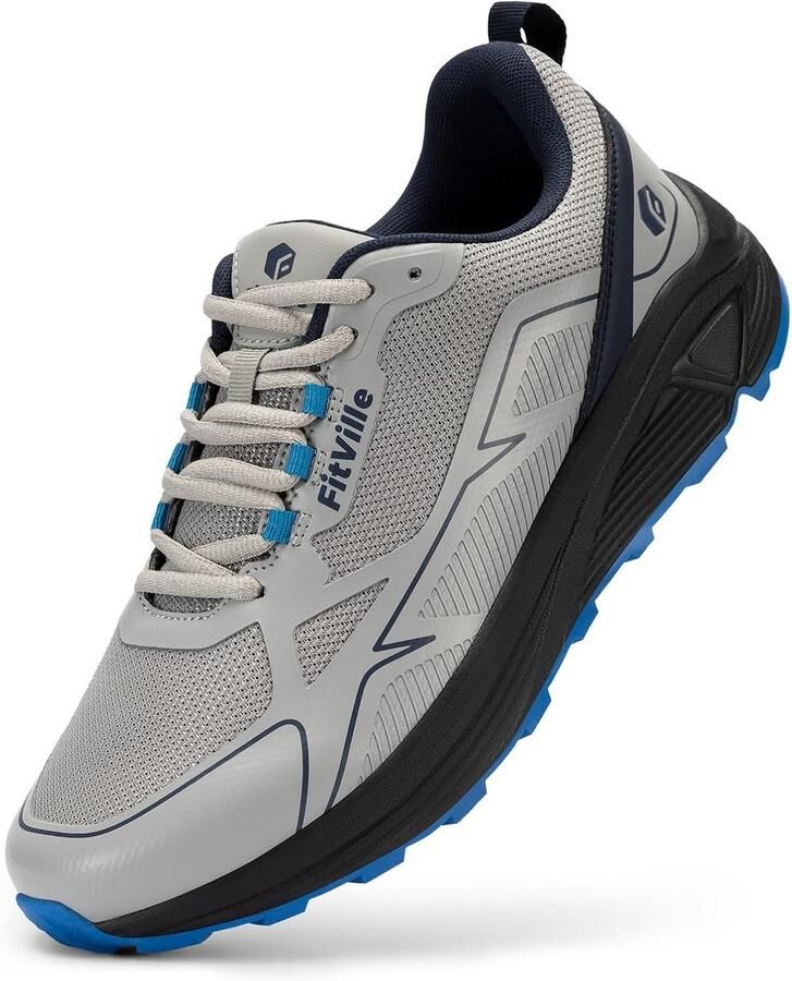 Extra Brede Heren Trail Hardloopschoenen Lichtgewicht Wandelschoenen voor Paved Road