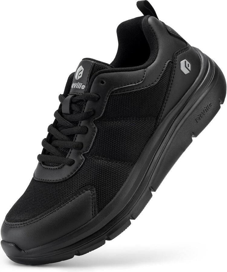 Extra Brede Heren Wandelschoenen Lichtgewicht Casual Sneakers Ademend